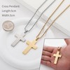 RWQIAN Men's Cross Necklace Silver Gold Black Cross Necklace with