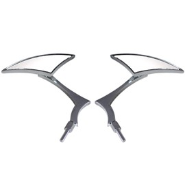 MotorToGo Custom Silver Spear Rear View Mirrors for 2006 Kawasaki Eliminator 125 BN125A