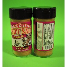 SOUTHWEST FOODS GARLIC HOT SALT SEASONING, ASS KICKIN' GOOD - 4 OZ. SPICE JAR - SPICY AND SALTY