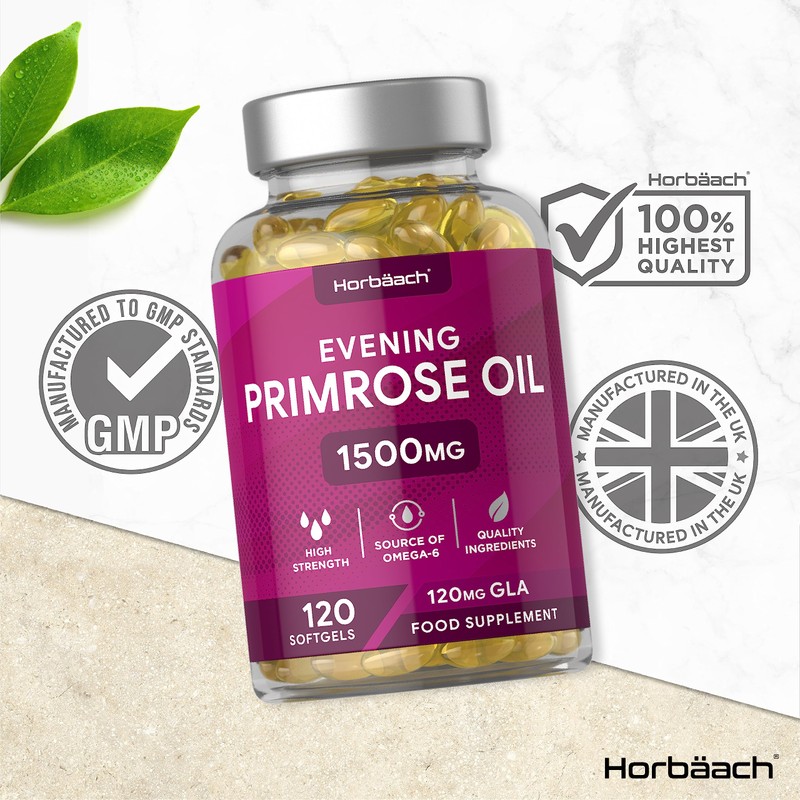 Evening Primrose Oil 1500mg | Cold-Pressed | High Strength with