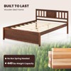 Giantex Full Size Solid Wood Platform Bed Frame, Mid Century