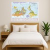 Upside Down World Political Wall Map - 39.25" x 27.5"