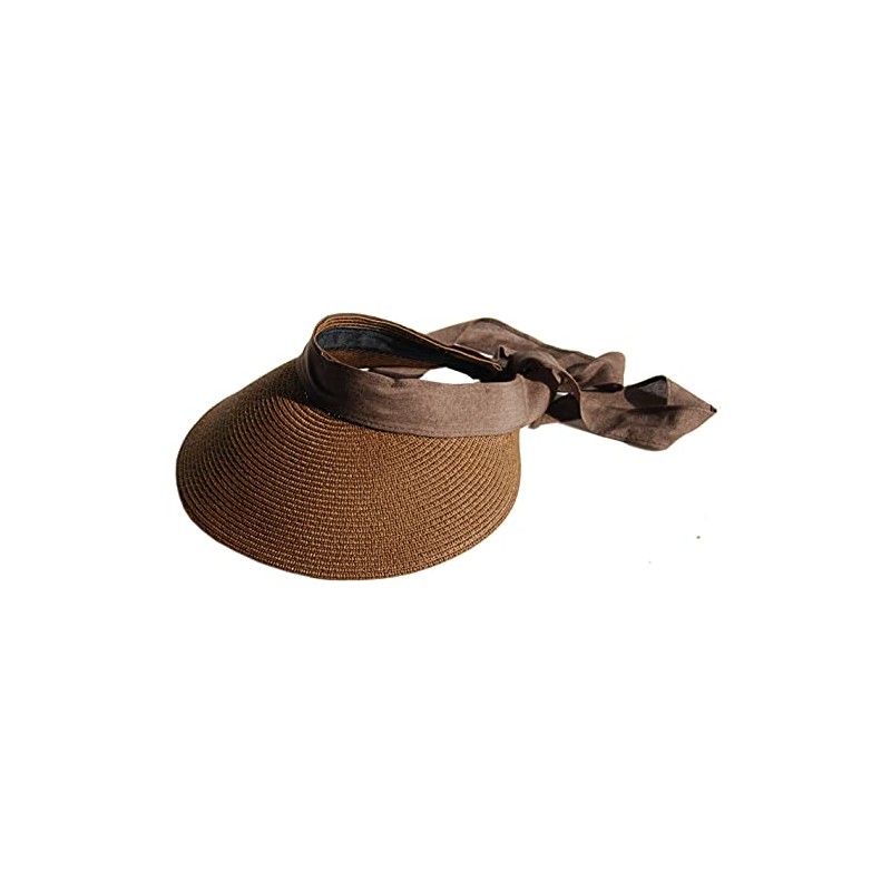 Cool4 A57 Women's Straw Visor with Linen Headband Sun Hat