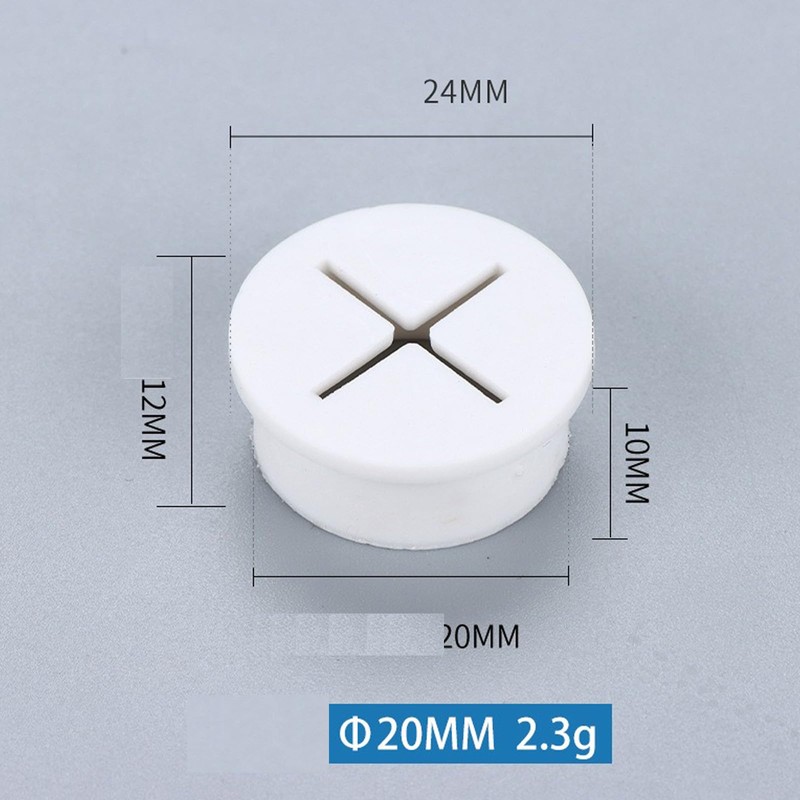 ieron 1 Pack of 10 White 20mm Desk Wire Threading