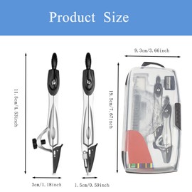 10 Pcs Drafting Compass Set,Fashion Stationery Math Set,Kids Protractor School Supplies Geometry Sets, Ruler Set For Drafting And Drawing,for Student Maths Learning and Home Schooling Drafting