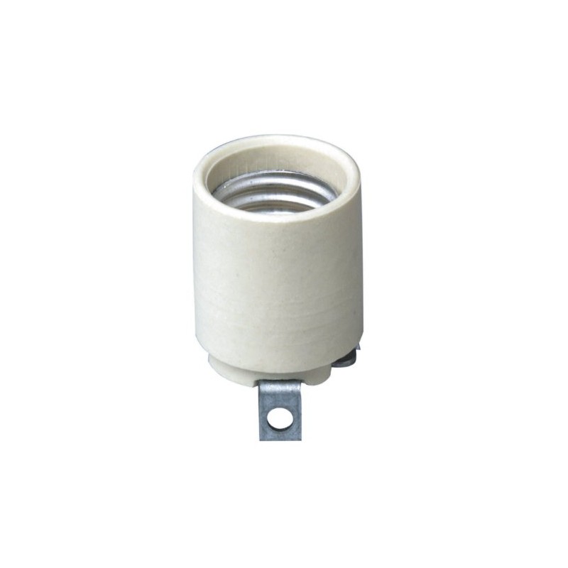 Leviton Medium Base, One-Piece, Keyless, Incandescent, Unglazed Porcelain Lampholder, 3152-8,