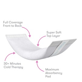 Frida Mom 2-in-1 Postpartum Absorbent Perineal Ice Maxi Pads | Instant Cold Therapy Packs and Maternity Pad in One Ready-to-use Padsicle for After Birth