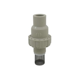 Foot Valve with Suction Basket Ball Check Valve 20 25 32 40 50 63 mm PVC Check Valve Backflow Preventer Check Valve with Intake Filter (Inner Diameter 25 mm)