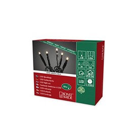 Micro LED light chain with dark green cable