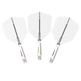 CUESOUL ROST 77 Transparent Elastic Integrated Flight Big Wing Shape Set of 3 Clear Flight Yellow Red Blue 3 Colors Logo Small (CS-77-11T123-S)