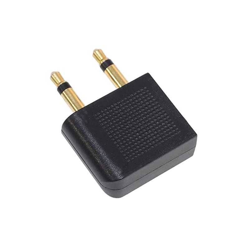 KAUMO Airplane Earphone Jack Converter Adapter, 3.5mm Dual Jack Converter,