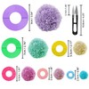 Curtzy Plastic Pompom Maker Set (6 Pack) with Cutting Scissors