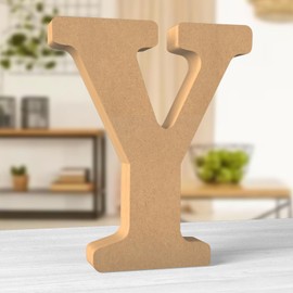 Aruatu 12 Inch Balsa Wooden Letters Unfinished Wood Letters for Wall Decor Decorative Standing Letters Large Letters for Wall Decoration for Craft Home Party Projects (Y)