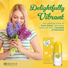 Dana Dana Love's Fresh Lemon Cologne Mist 1.5 Fl. Oz. Invigorating and Uplifting Lemon Scented Body Mist for Women, Classic Fragrance for Everyday Freshness