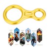35KN Figure 8 Word Rope Descender Rappel Ring Rock Climbing