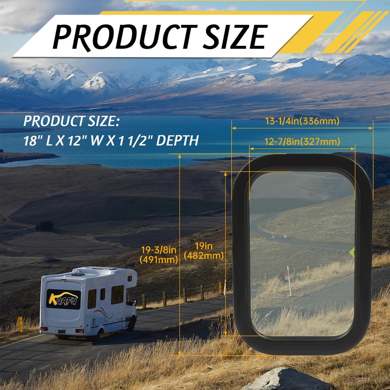 KUAFU RV Side Window 12" X 18" Replacement Trailer Camper
