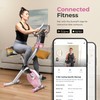 Sunny Health & Fitness Foldable Pink Magnetic Exercise X-Bike Pro,