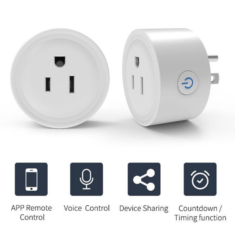 NDNCZDHC 2pcs Smart Mini Smart Plug, 10A WiFi Outlet Socket