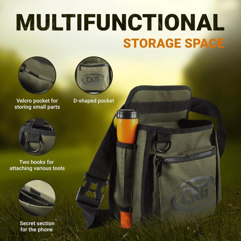 CKG Metal Detecting Finds Bag Waist Digger Tools Bag for