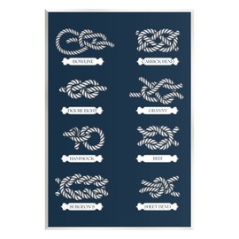 Stupell Industries Boating Knots Nautical Diagram Wall Plaque Art, Design by Lil' Rue, 13 x 19