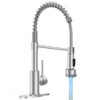 OWOFAN Kitchen Faucet with LED Sprayer Single Handle Pull Down