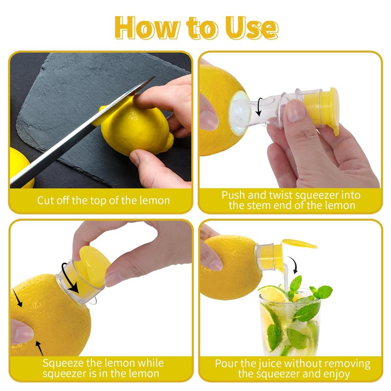 DOINEUFL Lemon Squeezers, Lemon Juicer, Lemon Juicer Squeezer, Lime Squeezer,