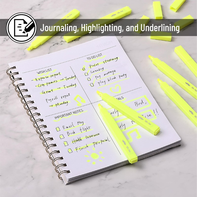 Mr. Pen- Aesthetic Highlighters, 20 Pack, Yellow Highlighters Yellow, Chisel