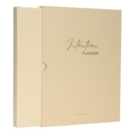 Pland Studio 90-Day Planner Journal – Undated Daily Goal Organizer in Alabaster Linen | Gratitude Journal, Habit Tracker, Vision Board, and Reflection Pages for Mindful Planning