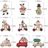 Genérico Adornos Navideños de Madera 27 Piezas, Colgantes con Camión