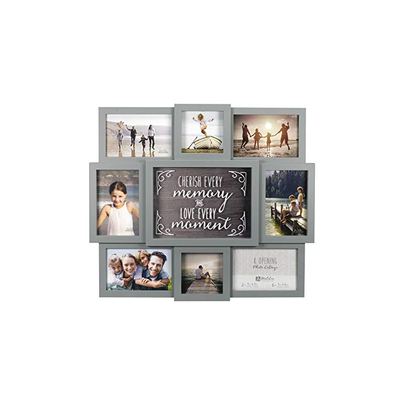Malden International Designs Gray Cherish Every Moment 8-Opening Sentiment Dimensional