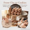 7 Piece Wooden Clay Stamps, 2 Inch Recessed Imprint Tools