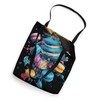 Vibrant Macaron Explosion Art for Foodies and Bakers Tote Bag