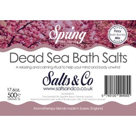Spring & Summer Dead Sea Bath Salts - Rose, Neroli, Patchouli, Ylang Ylang & Lemongrass - Salts & Co Organic Natural Aromatherapy Bath Salts - 2x500g