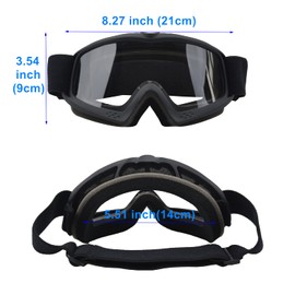 LJDJ Kids Dirt Bike Goggles Impact-Resistant Adjustable Child Youth ATV Motorcycle Off-Road Riding Motocross Racing Cycling Goggles Glasses for Boys & Girls