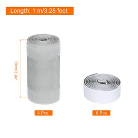 MECCANIXITY Floor Cord Cover 3.3 Ft x 4" Grip Floor Cable Protector Management for Home Floor with Adhesive Backing Prevent Tripping Nylon Polyester Blend Grey 4Pcs