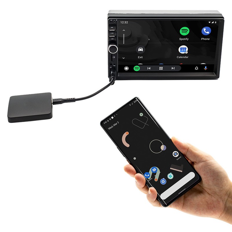 Car Wireless Adapter 2 in 1 Plug and Play Wired