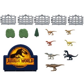 Mattel Jurassic World HJB15 New Ruler Minifigure Set with Storage Case [Dinosaur Toy] [4 Years Old and Up]