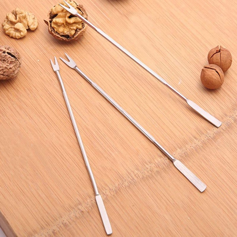 SUCHUANGUANG 3 Pcs Stainless Steel Seafood Forks Lobster Shellfish Forks