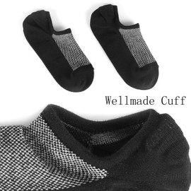 Mottee&Zconia No Show Sock Low Cut Ankle Short Socks for Men Basic Casual Anti-skid Cotton Socks with Non Slip Grips, 6pairs of Black (Mesh Top), 11-13