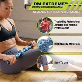 Pro-Tec Athletics RM Extreme Contoured Roller, Portable Roller, Deep Tissue Massage, Muscle Relief, Hamstring, Quadriceps, Calf, Multi-Directional, Enhance Performance, Adult, Easy to Use,Working Out