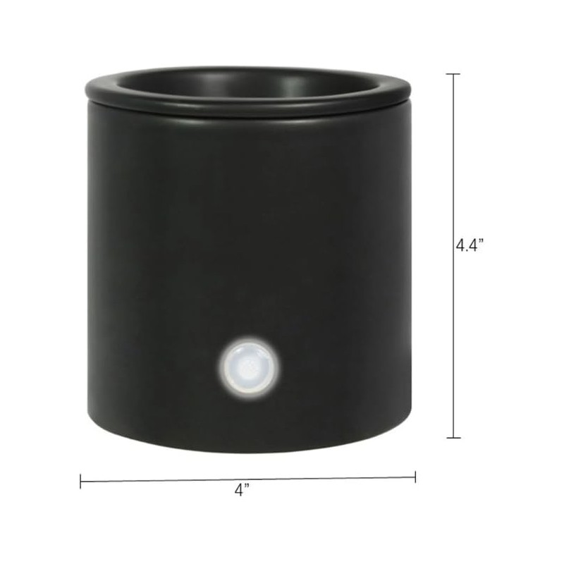 Electric Ceramic Wax Melt Warmer, 18-Watt, 4" x 4", Black,
