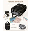 Rolling Puffer Backpack for Women, Wheeled Laptop Backpack, Short-Term Travel