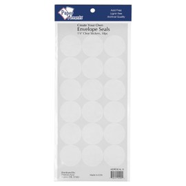 Accent Design Paper Accents Envelope Seals 1 1/8" 18pc Clear Stickers, Decorative Seal Stickers for Envelopes, Ideal for Weddings, Parties, Invitations