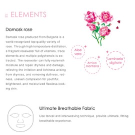 My Beauty Diary My Beauty Diary-Damask Rose Facial Mask, Softening and Brightening Collagen Essence Face Sheet Mask for Natural Look(8 Combo Pack)