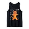 Christmas Gingerbread Man with Cute Cat Costume Tank Top