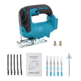 Weytoll Electric Jigsaw 1300SPM with 10 Blades for Wood Plastic Metal Cutting Support 3 Orbital Sets and 45-degree Bevel Cutting Ergonomic Design for Comfort