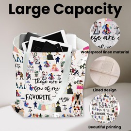 Broadway Musical Theatre Gifts Tote Bags with Inner Pocket Musical Theatre Actor Actress Tote Bag Drama Theatre Gift Musical Lover Shoulder Bag Broadway Fan Canvas Tote Bag Broadway Mudical Lover Gift