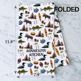 AATOP Minnesota Tea Towel, Minnesota Kitchen Accessories, Minnesota Souvenirs Mn Kitchen Towel, Tea Towel (MINNESOTA KITCHEN 2U)