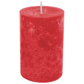 4 Stumpenkerzen Rot Feuerrot Tischdeko Advent Kerzen Hochzeit Weihnachten