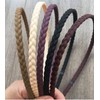 12pcs 6mm Thin Headbands for Girls Women Plastic Pigtail Sytle